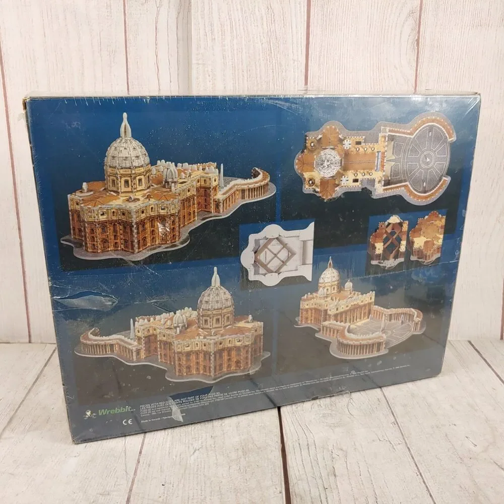 NEW & SEALED Puzz 3D St. Peter’s Basilica Vatican Rome 966 Pieces Wrebbit Puzzle